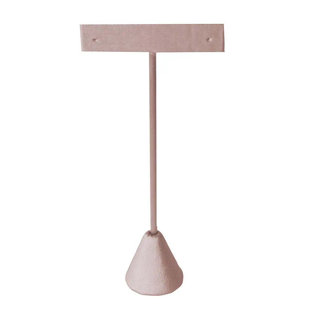 Beige Linen Jewelry Earring T Stand, 5-3/4" Tall