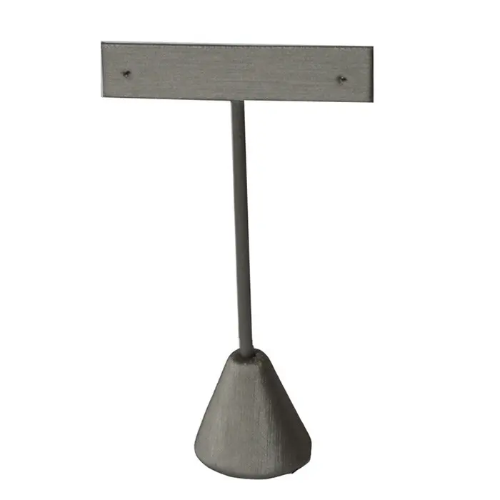 Beige Linen Jewelry Earring T Stand, 4-3/4" Tall