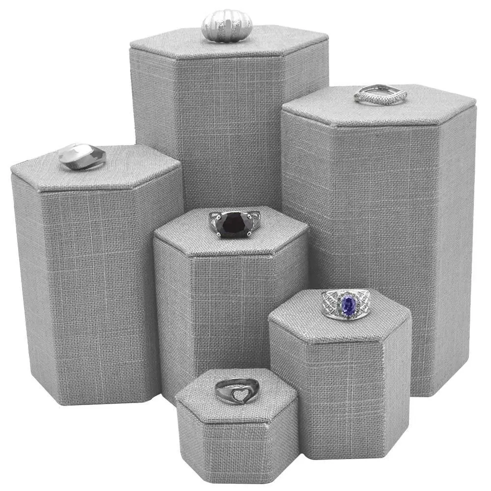Linen 6 Piece Display Shelf Riser Set