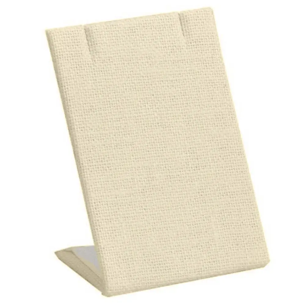 Beige Linen Jewelry Earring / Pendant Stand