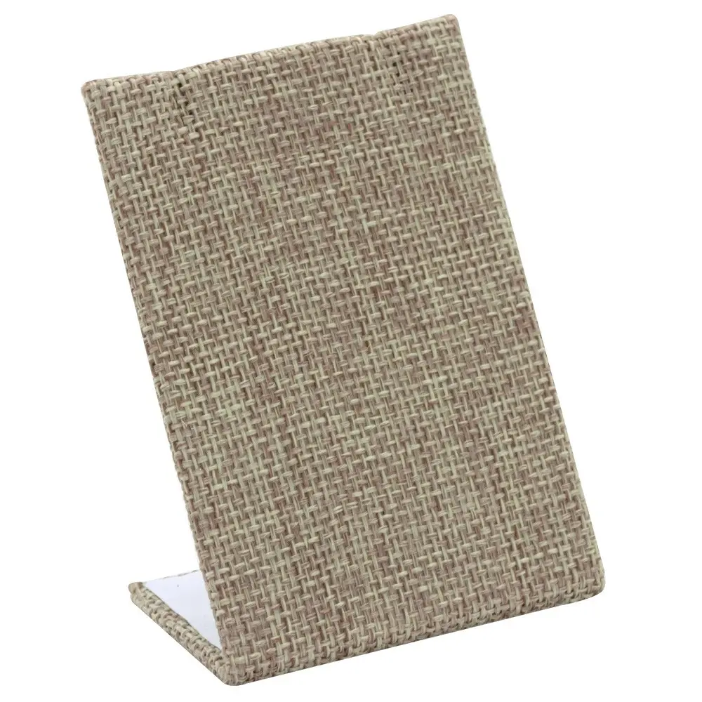 Beige Linen Jewelry Earring / Pendant Stand