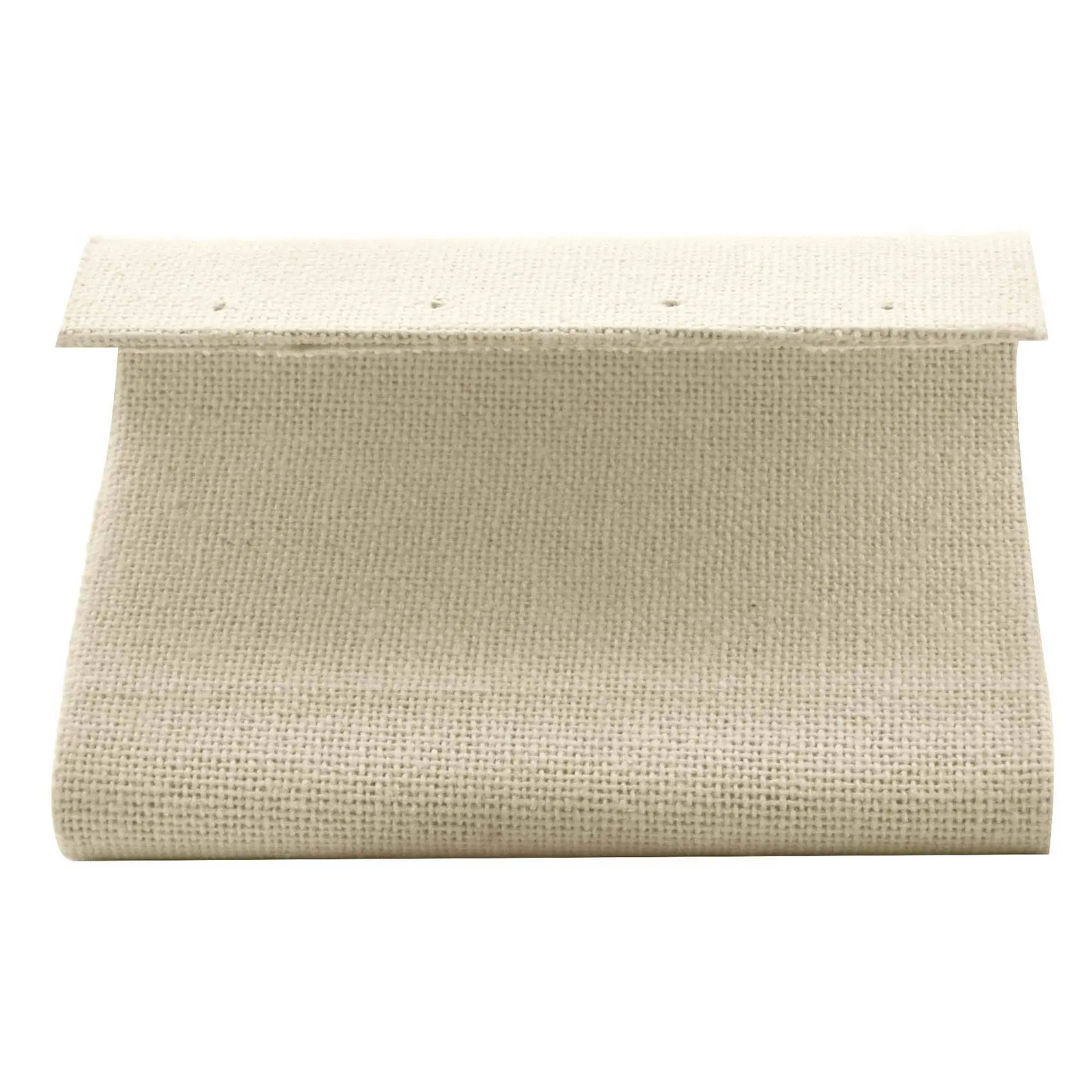 Beige Linen Curved Jewelry Earring Stand, Holds 2 Pairs