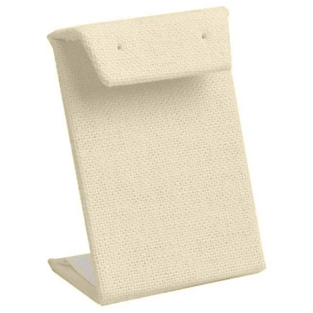 Beige Linen Jewelry Earring Display Stand