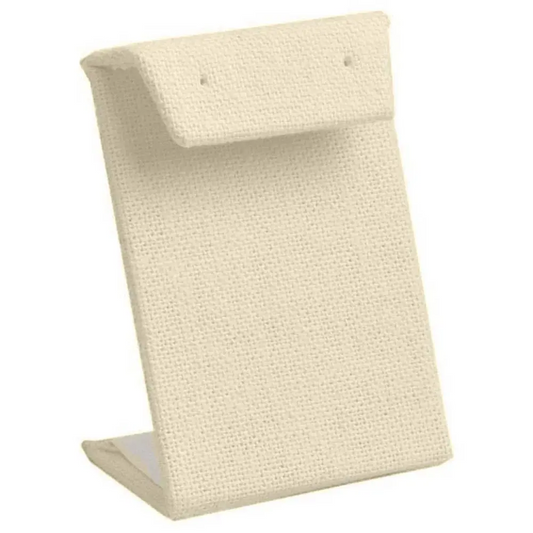Beige Linen Jewelry Earring Display Stand